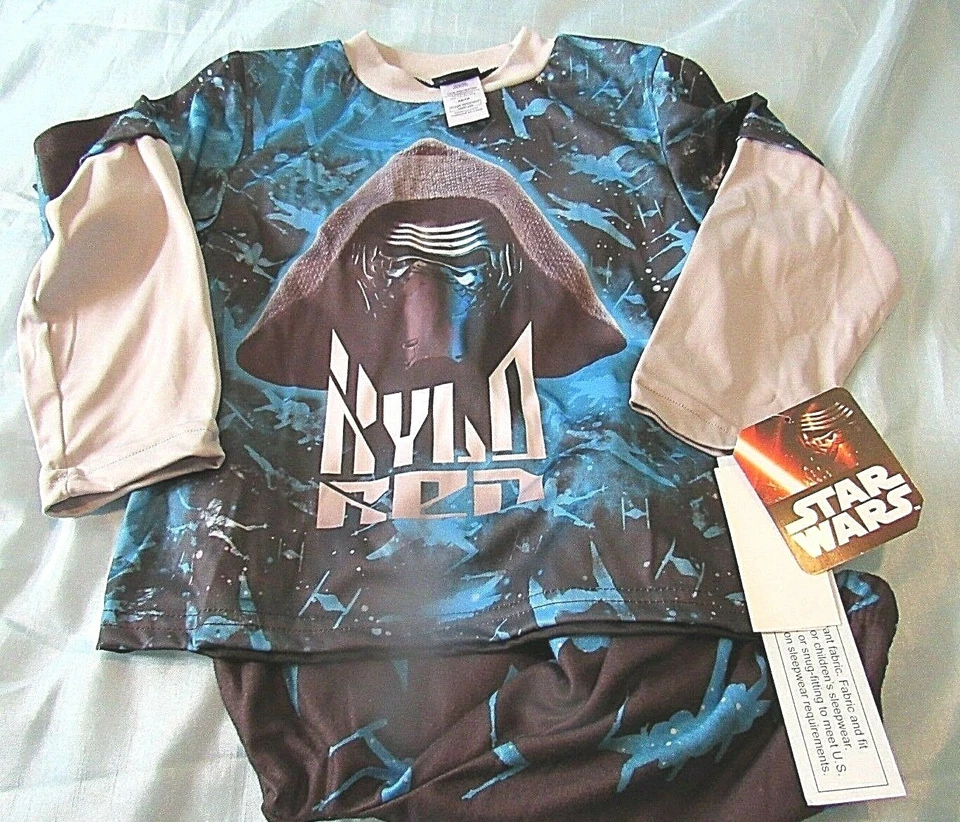 STAR WARS BOYS KYLO REN BLUE LONG SLEEVES PAJAMAS SIZE X-SMALL NEW WITH TAGS - Image 2 of 4