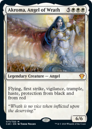 1x Akroma, Angel of Wrath NM, English MTG Commander 2020