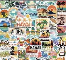 10 Random Hawaii Themed Stickers