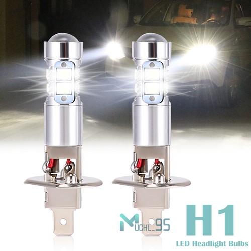2x H1 LED Headlight Bulbs Conversion Kit High Low Beam 6500K Super Bright White - Picture 2 of 17