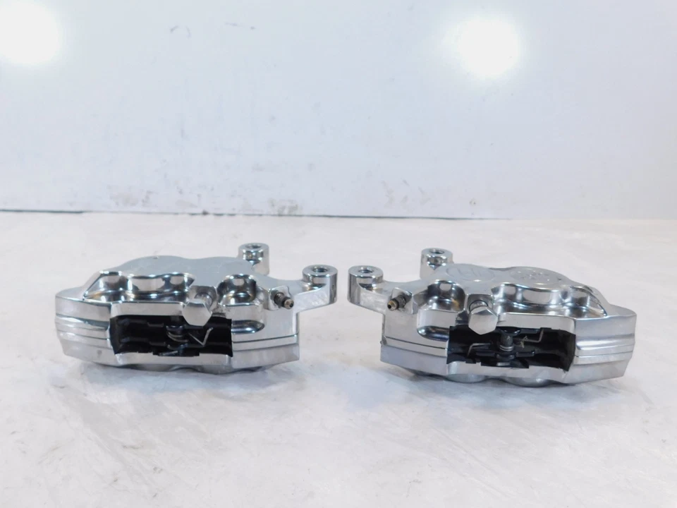 Harley Road King Electra Glide Chrome Peformance Machine Front Brake Calipers - Image 4 of 4