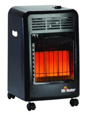 23" Black Hi Med Low 18000 BTU Portable Patio Cabinet Convection Propane Heater