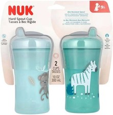 NUK 2 Hard Spout Sippy Cups 10 oz. NIP