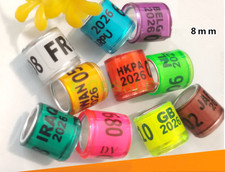 2026 Multicolor 8mm Bird Foot Ring For Racing Pigeon Rings Leg Bands