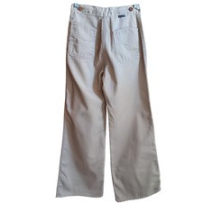 24x30 Vintage 1970's Disco Jeans Wrangler Khaki Bellbottom Pants Button Accents