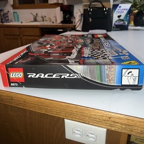 LEGO Racers: Ferrari Finish Line (8672) 100% Complete Damaged Box Retired 2005