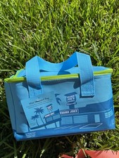 Trader Joe's MINI INSULATED LUNCH TOTE BAGS - Aqua /blue New