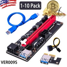 Lot VER009S PCI-E Riser Card PCIe 1x to 16x G...