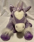 2000s Build A Bear Purple Sparkle Glitter Horse Pony Plush 15"