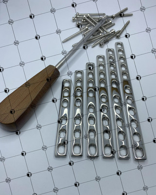 4.5mm DCP Narrow Plate 6 to 14 holes & 4.5mm Cortical Screw (175 Pcs) SS 316L