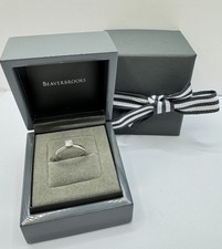 Beaverbrooks 950 Platinum 0.23ct Diamond Solitaire Ring - Size J