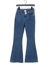 Superdry Women's Jeans W 28 in Blue Cotton with Polyester, Elastane Flared