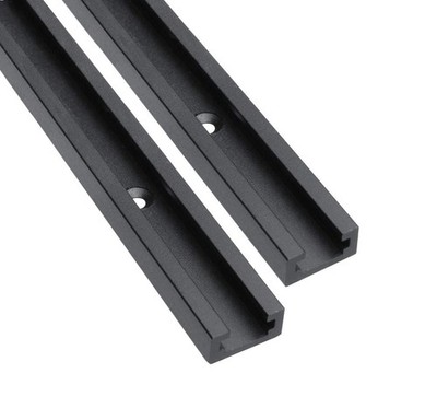 2PK Aluminum 36 Inch T-Track Woodworking Double Cut Profile Universal Black