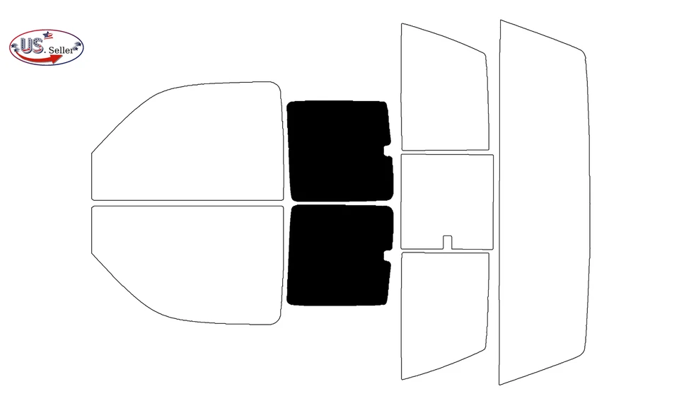 Kit de película de tinte de ventana de 2 capas precortada para GMC Sierra 2500 2001-2006 cabina extendida Foto 3 de 4