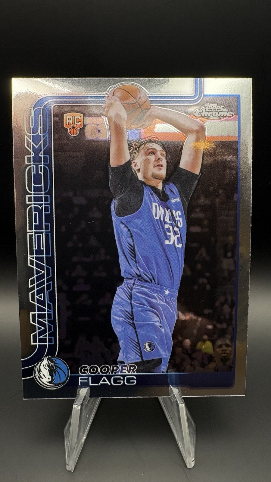 2025-26 Topps Chrome Cooper Flagg RC Rookie #251 Base Dallas Mavericks