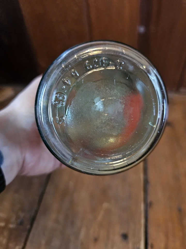 Old Fitzgerald Vintage Bourbon Decanter, 6.5" Tall, Classic Light Green Color - Image 4 of 4