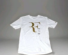 NIKE RF ROGER FEDERER PREMIER LOGO V-NECK MENS TENNIS SHIRT -  MENS SIZE  L
