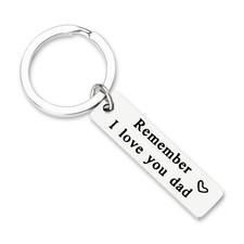 Remember I Love You Dad Keychain Gift for Father Dad Father's Day Gifts for M...