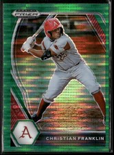 2021 Panini Prizm Draft Picks #PDP123 Christian Franklin Green Pulsar Prizm