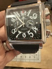 Adee Kaye Beverly Hills Men CURVEX  Chronograph Watch AK7231-M with new battery