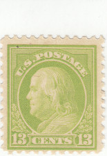 Scott # 513 - 13c Apple Green - Franklin - Mint Hinged