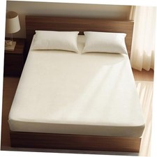 Ultra Soft Velvet Fitted Sheet Queen Size, 16" Deep Queen 60x80 16" Cream