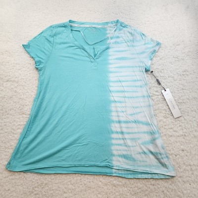 NWT Calvin Klein Baby Tee T-shirt M Performance Blue Active Athletic Tie Dye