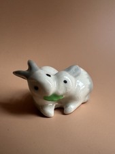 Rare Hand Painted  Wade Whimsies Double Bunnies With Lettuce