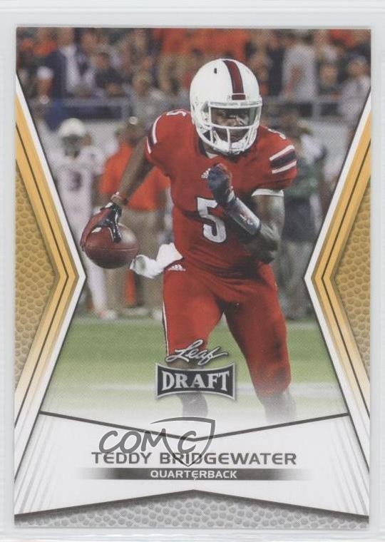 2014 Leaf Draft Gold Teddy Bridgewater #TB1 Rookie RC 1j2