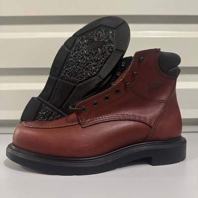 Red Wing 202 Supersole Work Boot Moc Toe Oxblood Leather Men s Size 9.5