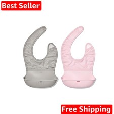 Roll-Up Bib - 2 Pack - Drizzle and Blossom