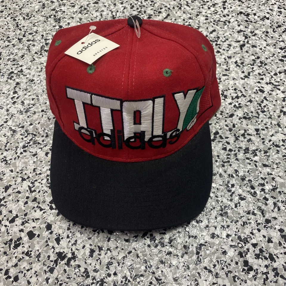 Vintage Italy Soccer National Team Adidas Snapback Hat World Cup Olympics NWT - Image 2 of 4
