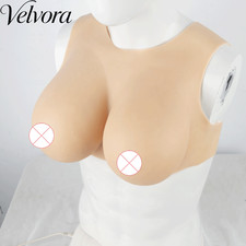 Realistic C-H Cup Silicone Breast Forms Breast Plate Fake Boobs For Crossdresser