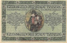 50 fenigów - Triberg - Miasto - 25.7.1918