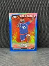 2024-25 Topps Chrome Derrick Jones Jr. /150 Blue Refractor #177 Clippers