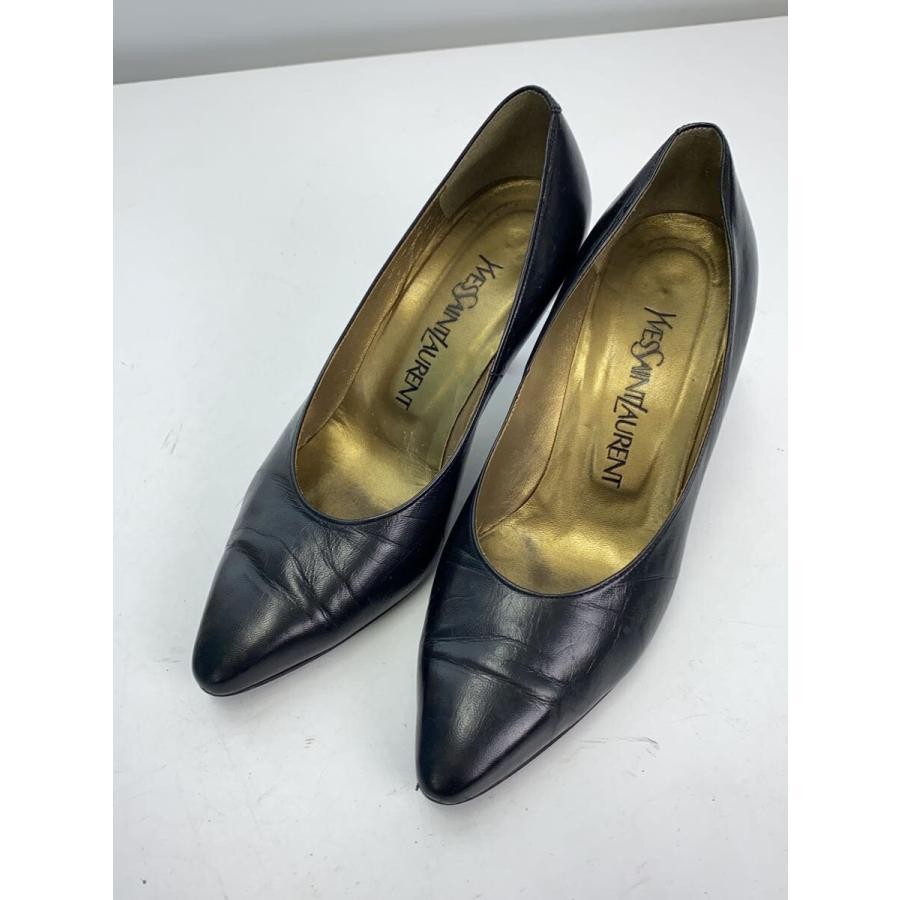 Yves Saint Laurent YSL decolte tacco EU 36 pelle nera dal Giappone 101504K Authen