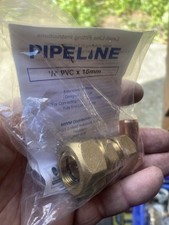 BLACK 1/2”PVC (MDPE) Coupler Compression Pipe Fitting to 15mm Copper 