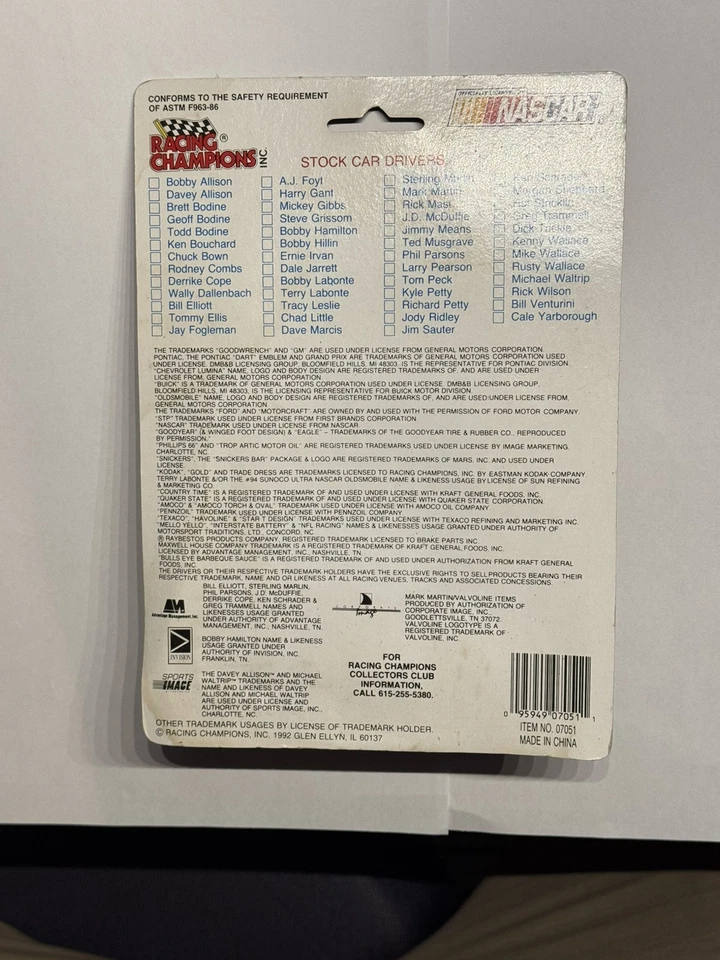 De colección NASCAR 1992 Morgan Shepherd #21 1:43 Die-Cast Car CITGO réplica  Foto 2 de 4