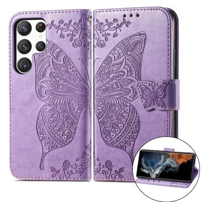 Embossed Butterfly Flip Wallet Case+Strap For Samsung S26 Ultra S26 A17 5G A16