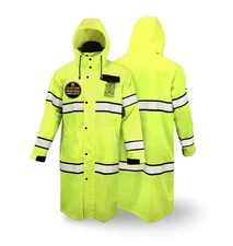 KwikSafety TORRENT | High Visibility ANSI Class 3 Safety Trench Coat (2 pack)