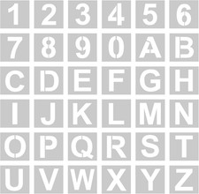 36 Pcs 3-Inch Reusable Letter  Number Stencils   Plastic Templates for Art, Cra