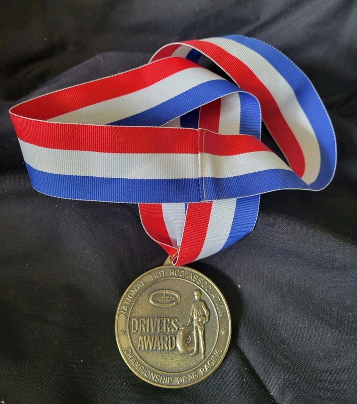 NHRA 1992 Outstanding Drivers Award  Montreal Medal Ribbon All Original Estate 