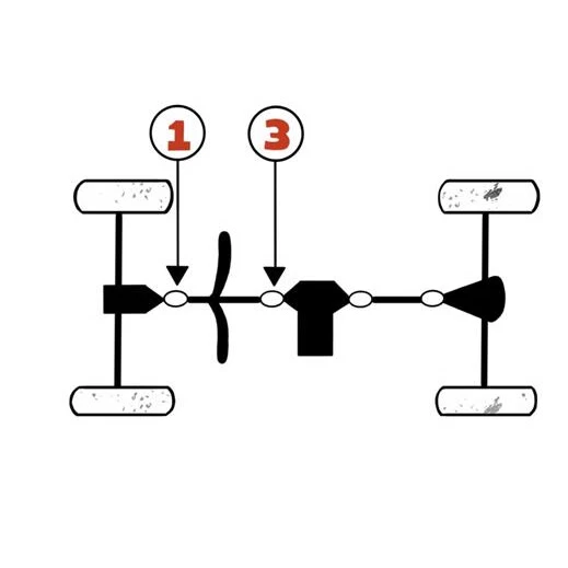 Kawasaki Bayou 300 front driveshaft u-joint set 1988 - 2004 49050-1055 - Image 4 of 4