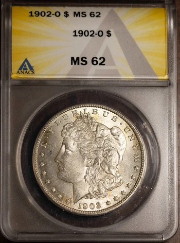 1902-O $1 Silver Morgan Dollar MS 62 New ANACS # 7433041 + Bonus