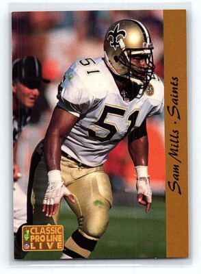 1993 Pro Line Live Sam Mills New Orleans Saints #181 | eBay