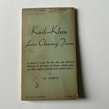 Vintage Kwik-Kleen Lens Cleaning Tissue 50 Sheet Pack 50s 60s photo swag USA NY