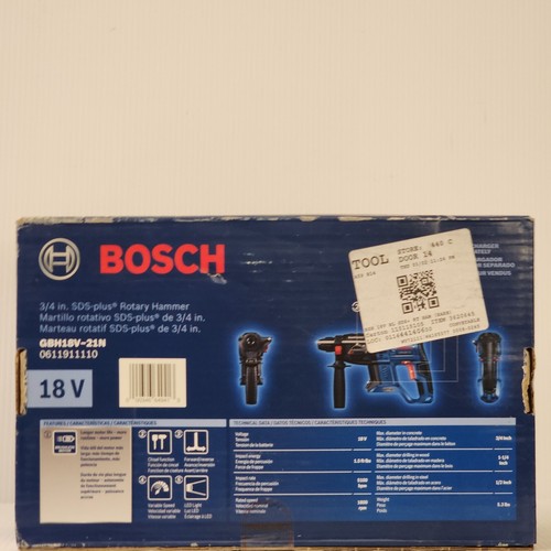 Bosch GBH18V-21N 18V SDS-plus 3/4 pulg. Martillo giratorio - Imagen 2 de 2