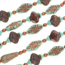7-inch strand of High-Quality Czech Glass Beads - Table cut mixed - CGS201
