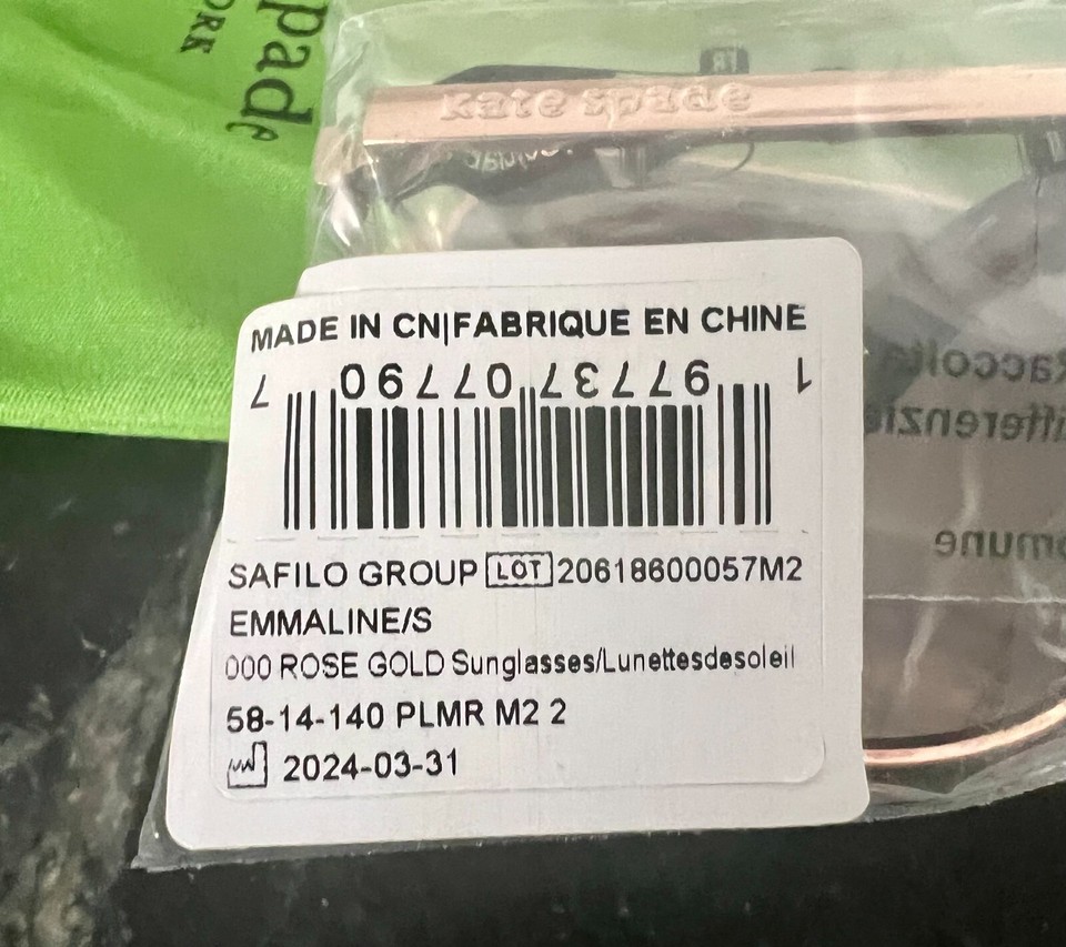 KATE SPADE Emmaline ROSE GOLD Aviator Sunglasses MSRP 129 NIP eBay