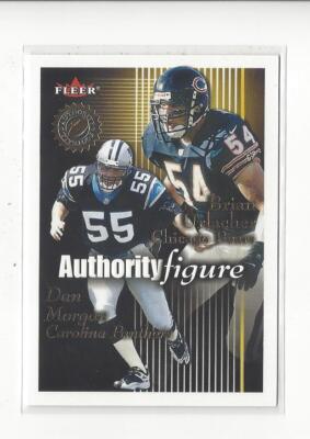 2001 Fleer Authority Figure #8 Dan Morgan/Brian Urlacher Panthers Bears /1750 